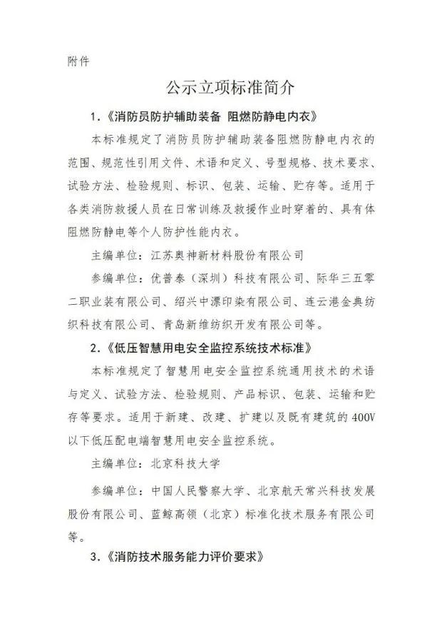關于《旋轉(zhuǎn)自動噴水滅火裝置》等4部團體標準立項的公示