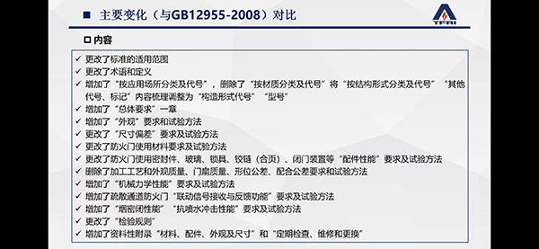 簡(jiǎn)述防火門新標(biāo)準(zhǔn)修訂變化情況